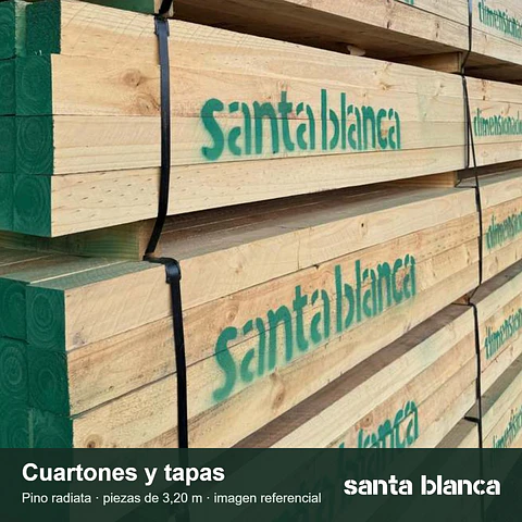 Pino Cuartón 4" x 4" x 3,20 m · Santa Blanca