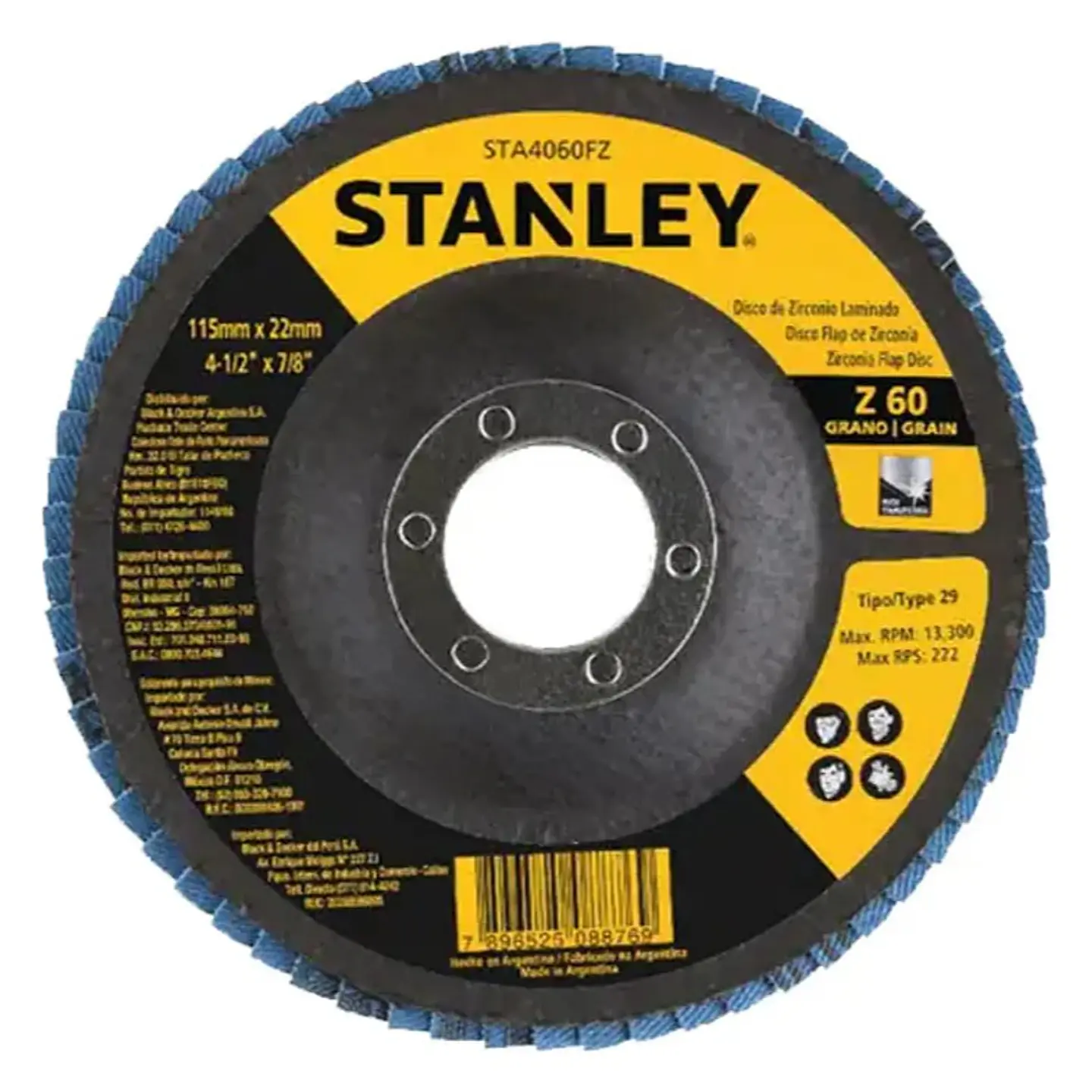 Stanley Disco Lija Flap Zirconia 4.5