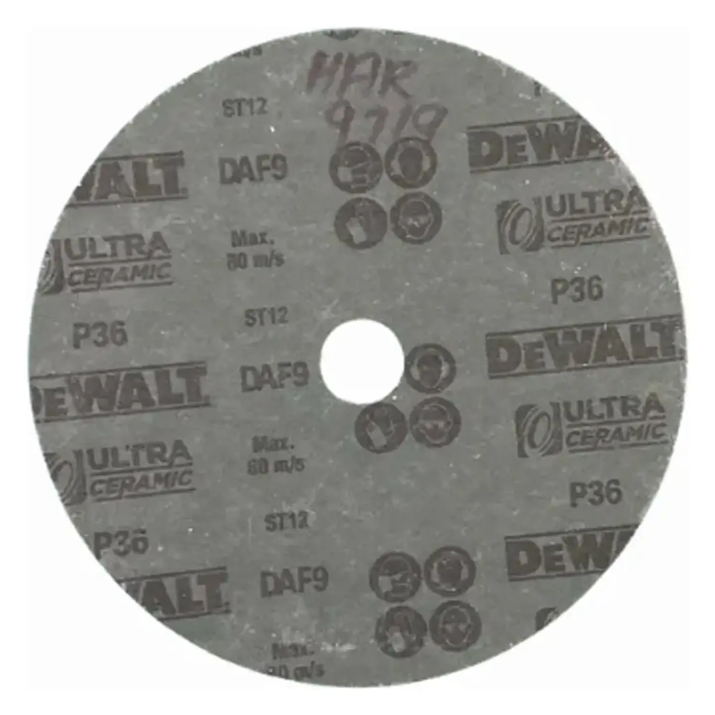 DeWalt Disco de Fibra Cerámico 36G 7x7/8 (Caja x 25) DAF90036D7 1