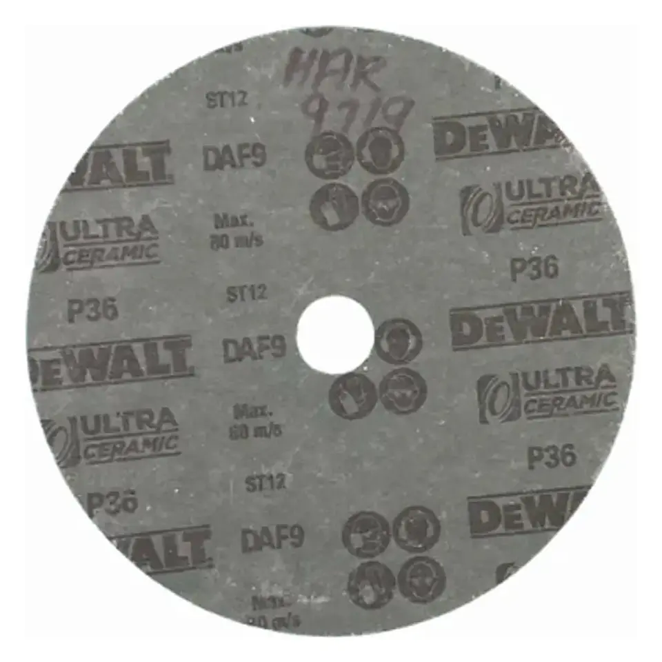 DeWalt Disco de Fibra Cerámico 36G 7x7/8 (Caja x 25) DAF90036D7 1