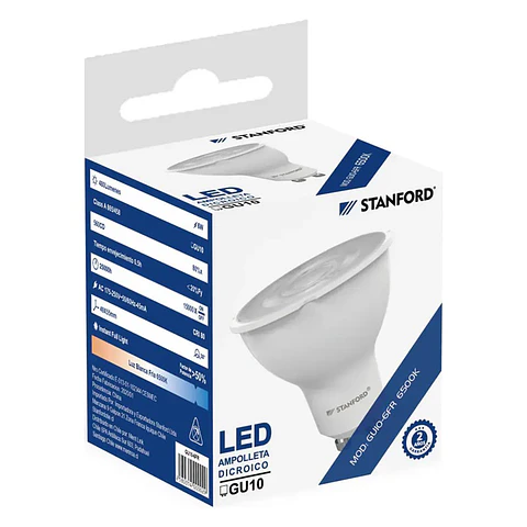Ampolleta Dicroica 6W 2800K Stanford