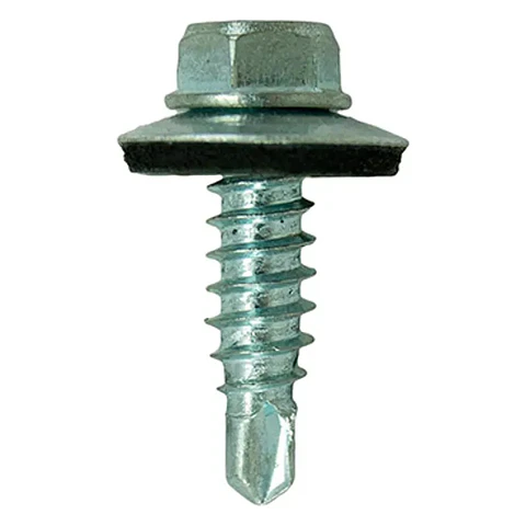 Tornillo Refuerzo para Ventana PVC #7(3.9) x 13mm, Zincado Brillante Mamut · Caja de 500 un.