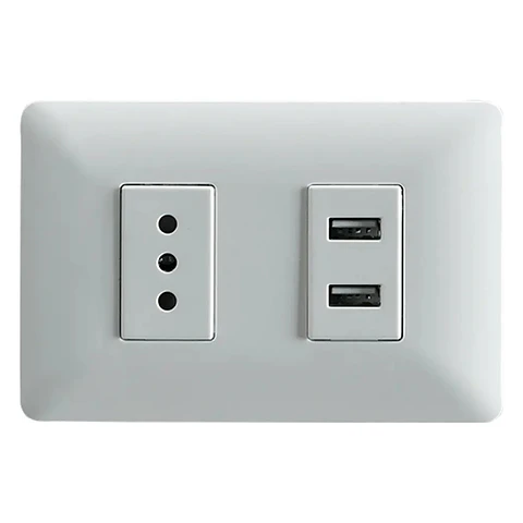 Enchufe Simple 10A(1 Ud TZ1104) 250V + Toma USB Stanford