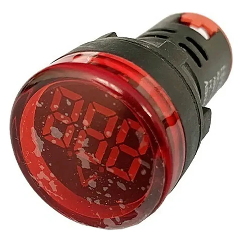 Luz Piloto Roja LED con Voltimetro 60-500V. 22MM Stanford