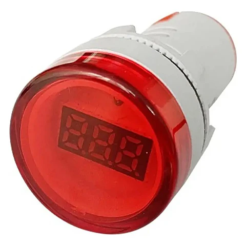 Luz Piloto Roja LED con Voltimetro 60-500V. 22MM Stanford