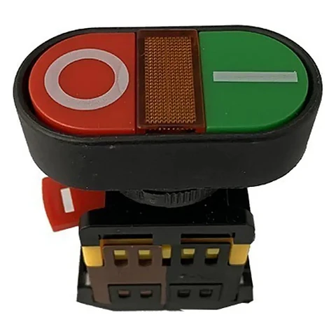 Pulsador Doble 22MM.. Verde/rojo. 1NO+1NC Stanford
