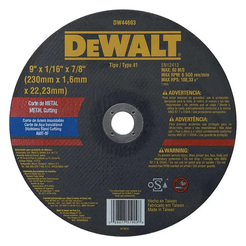 D. Corte Metal Profesional Dw 230x1.6mm DeWalt