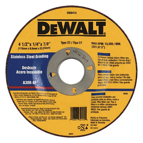 D. Desbaste Inox Premium Dw 115x6.4mm DeWalt