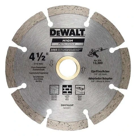D. Diam. Segmentado Dw 115X0.08X22 HP DeWalt