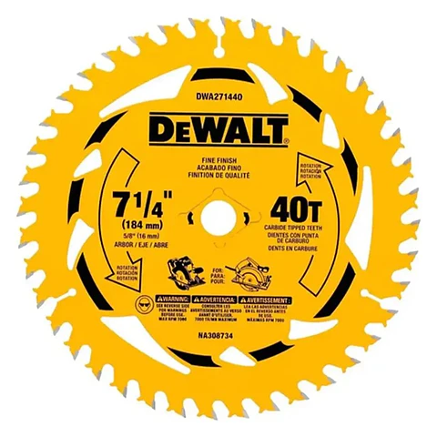 Disco Sierra DeWalt 7 1/4IN 40T Corte Medio