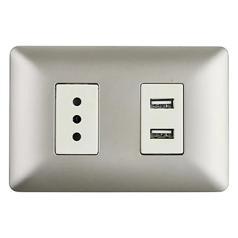 Enchufe Simple 10A(1 Ud TZ1104) 250V + Toma USB Stanford