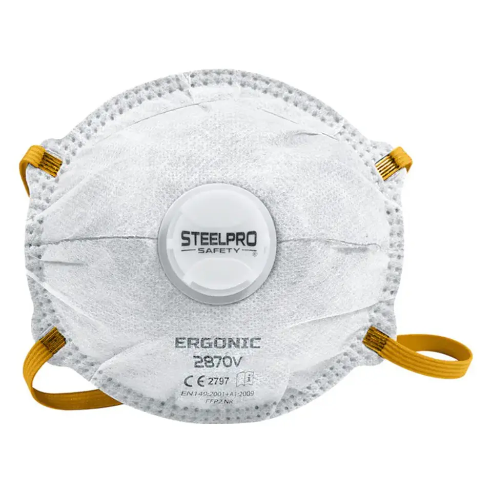 Respirador Descartable Ergonic FFP2 (10 Un) 2870CV Steelpro 1