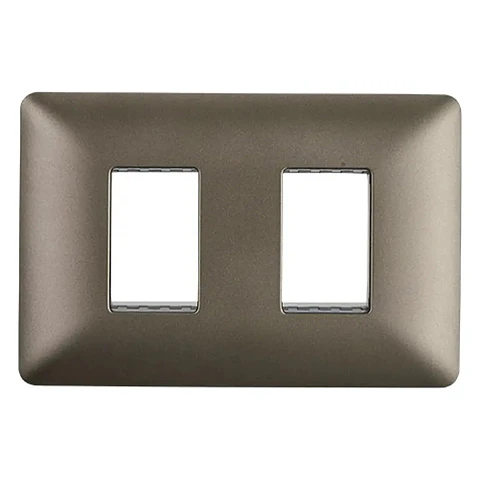 Placa Doble C/soporte (cafe) Stanford
