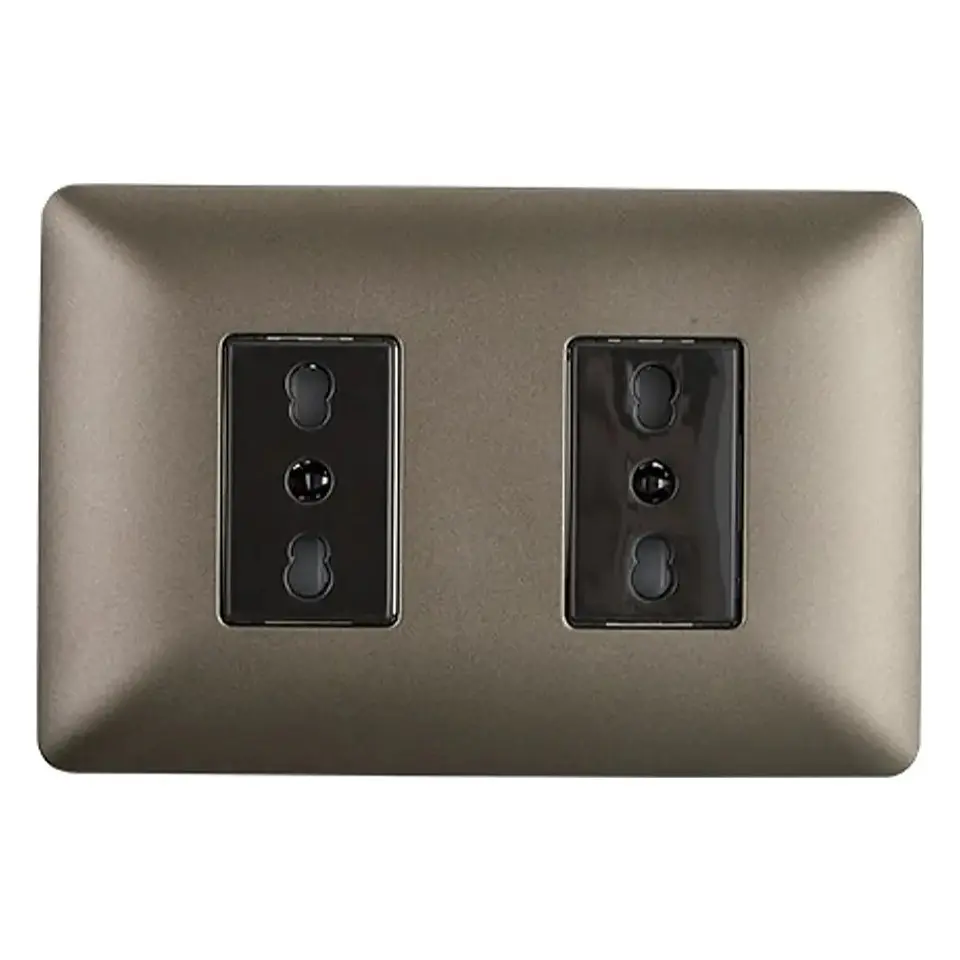 Enchufe Doble Bipaso 10/16A 250V (cafe) Stanford 1