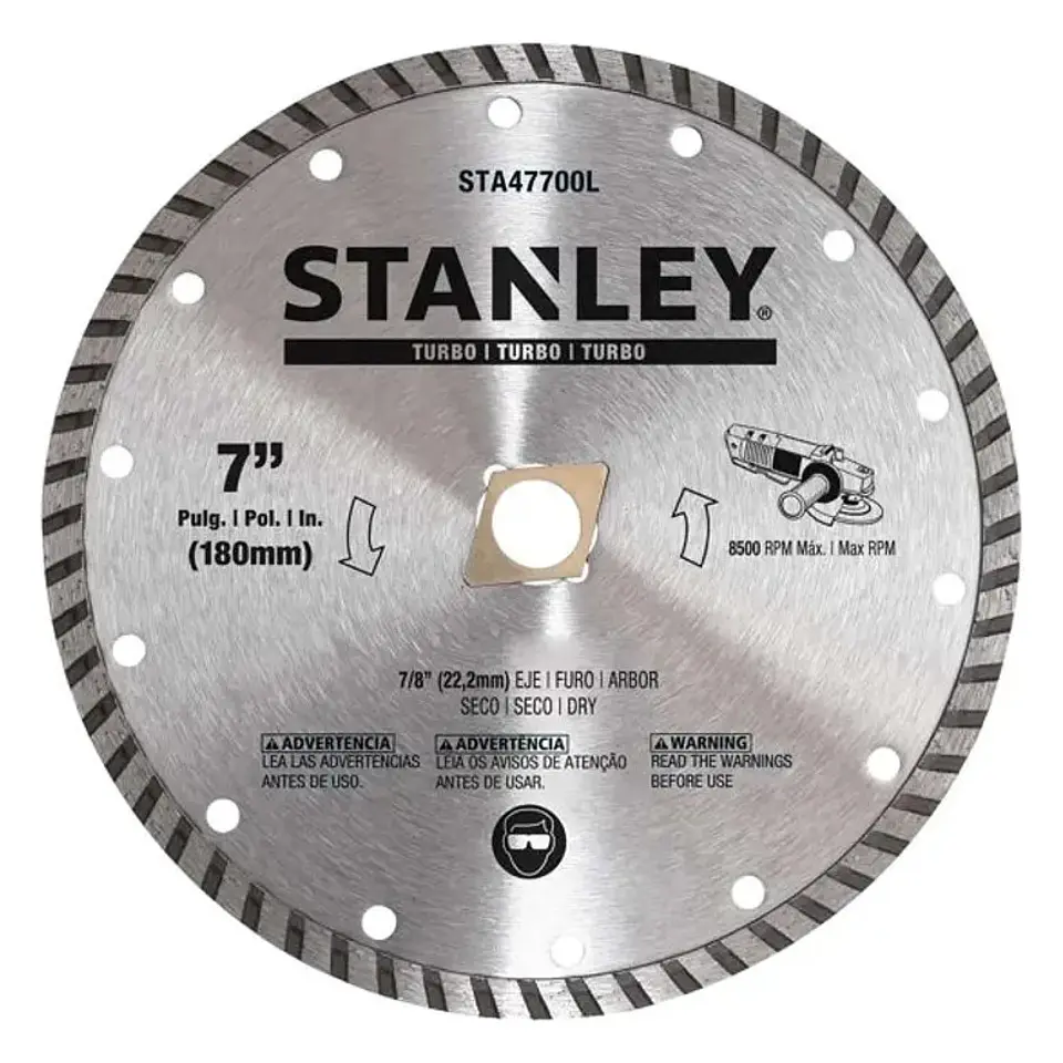 Disco Diamantado Turbo Ø 7'' Eje 5/8''-7/8'' Stanley 1