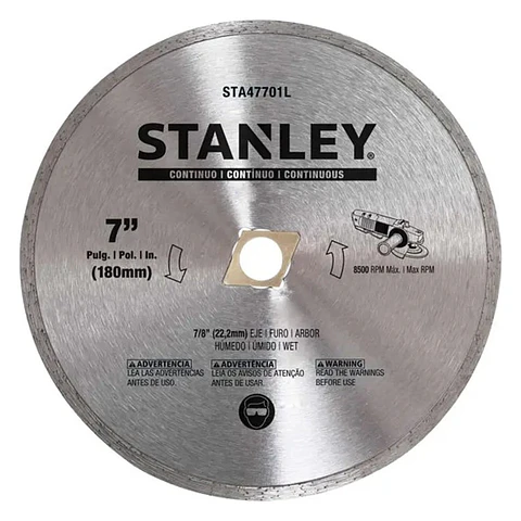 Disco Diamantado Continuo Ø 7'' Eje 5/8''-7/8'' Stanley