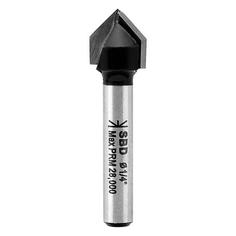 Fresa Ranura en V 1/2x1/2 1/4S Stanley