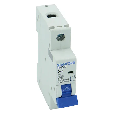 Interruptor Automatico 6KA. Curva D. 1X25A Stanford