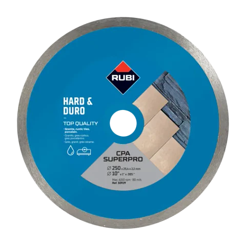 Disco Diamantado Continuo CPA 250 mm Superpro Piedra y Materiales Duros · Rubi