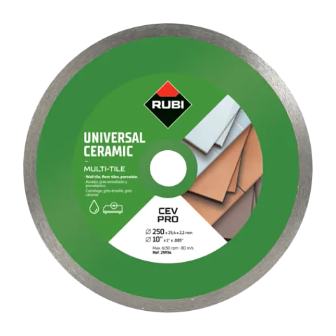 Disco Diamantado Continuo CEV 250 mm Pro para Cerámica · Rubi