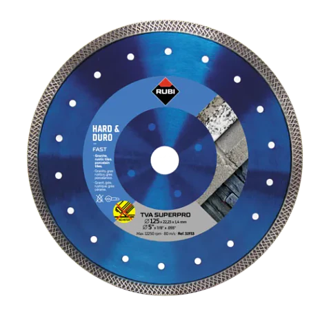 Disco Diamantado Turbo Viper TVA 125 mm Superpro para Piedra Corte en Seco · Rubi