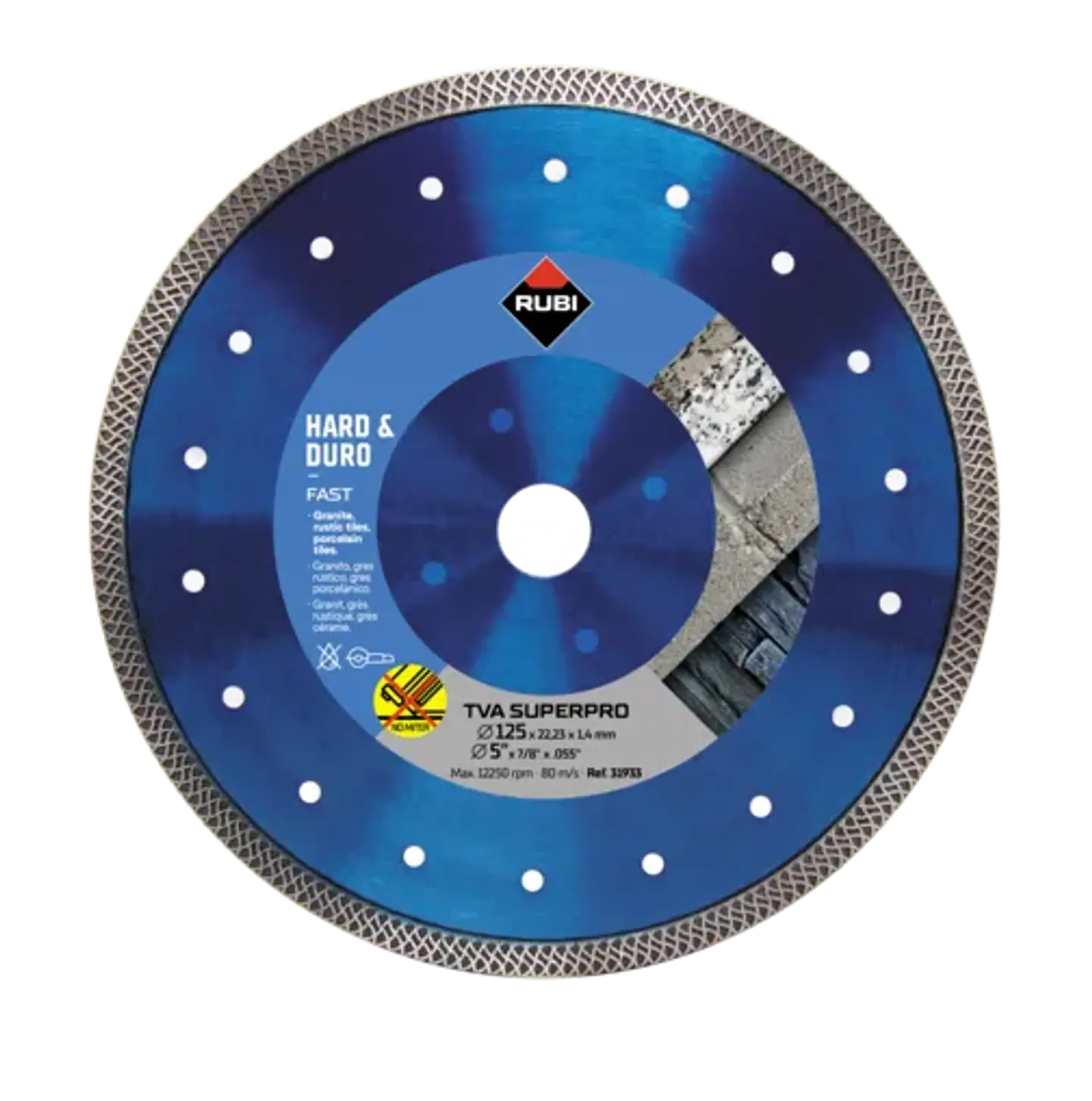 Disco Diamantado Turbo Viper TVA 125 mm Superpro para Piedra Corte en Seco · Rubi 2