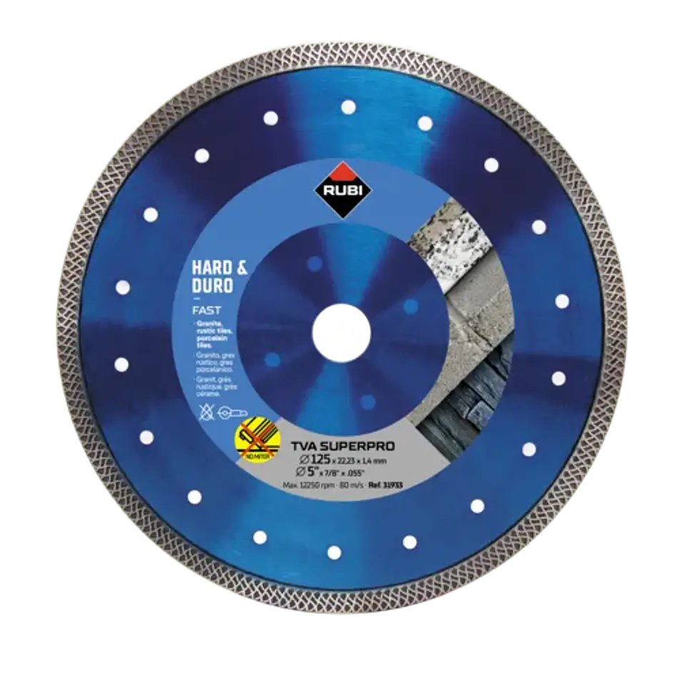 Disco Diamantado Turbo Viper TVA 125 mm Superpro para Piedra Corte en Seco · Rubi 2