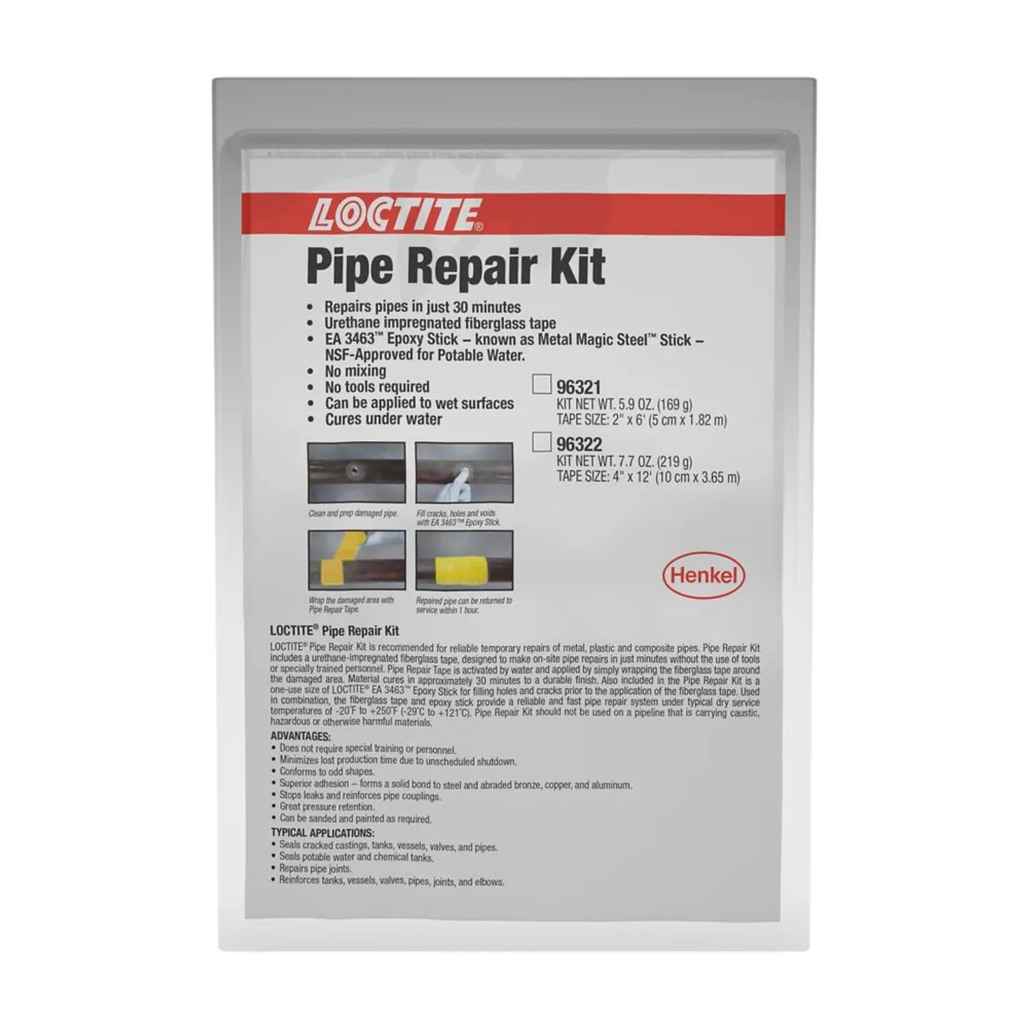 Loctite Kit de Reparación de Tuberías 2