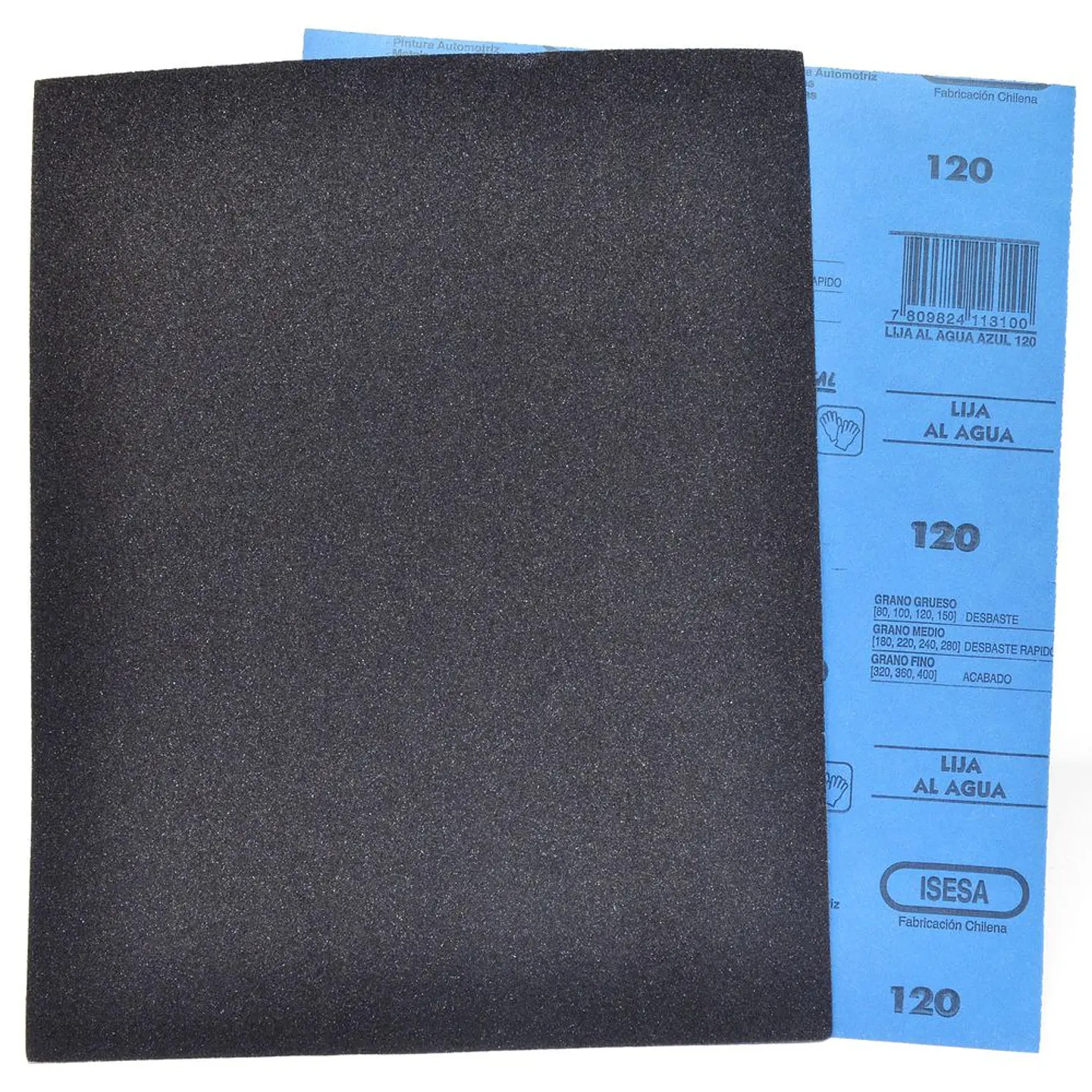 Lija al Agua Oxido de Aluminio - Metal - Grano 120 - Isesa 1