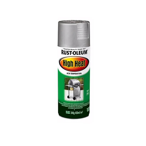 Pintura en Spray High Heat Alta Temperatura Plata Mate 340 g Rust-Oleum