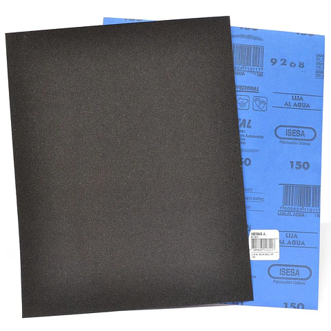 Lija al Agua Oxido de Aluminio - Metal - Grano 150 - Isesa