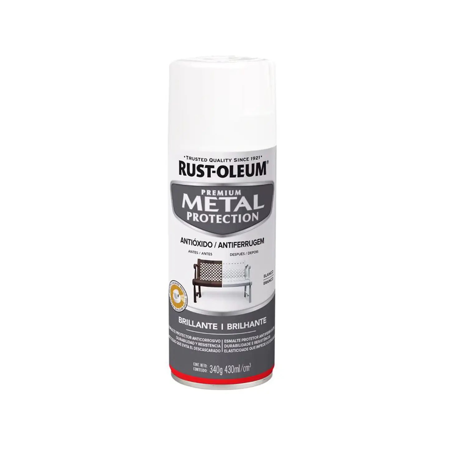 Esmalte Anticorrosivo en Spray Metal Protection Blanco Brillante 340 g Rust-Oleum 1