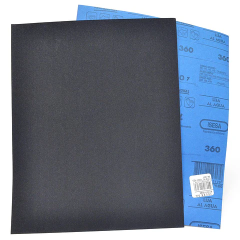 Lija al Agua Oxido de Aluminio - Metal - Grano 360 - Isesa