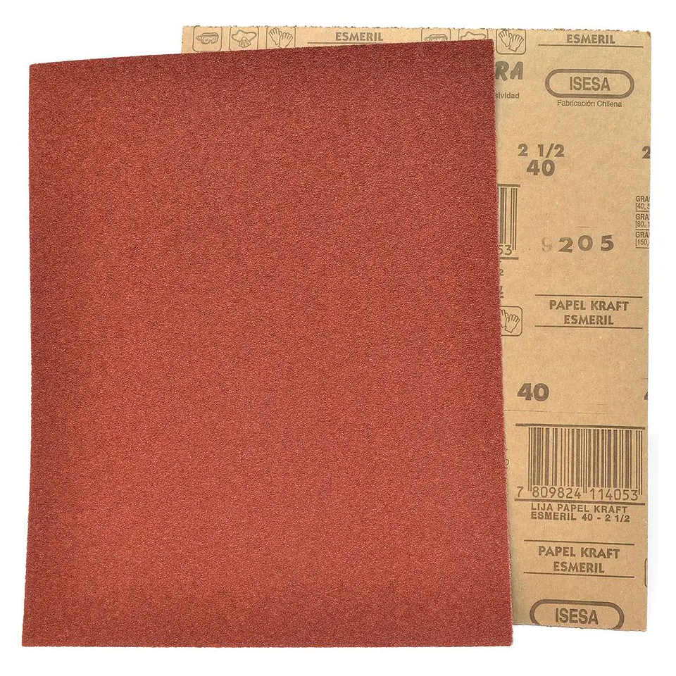 Lija Papel Kraft - Madera - Grano 40 - Isesa 2