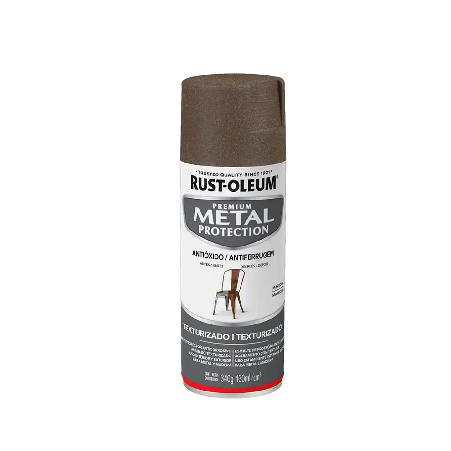 Pintura en Spray Metal Protection Anticorrosivo Texturado Marrón 340 g Rust-Oleum 1