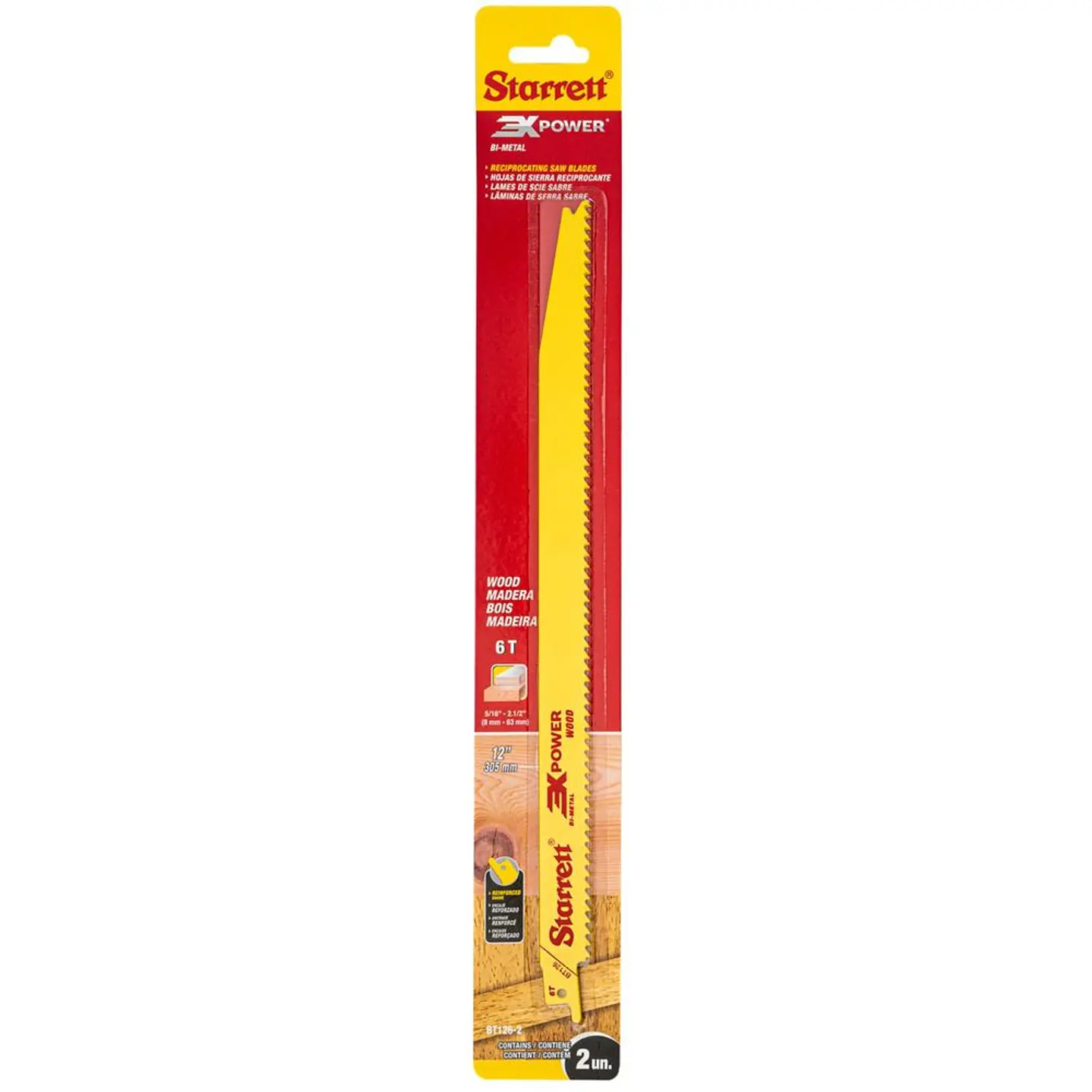 Set 2 Sierras Sables Bimetal - Madera - 305 mm (6 TPI) - Starrett 3