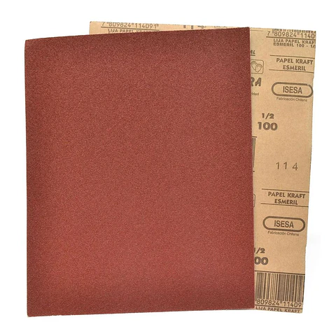 Lija Papel Kraft - Madera - Grano 100 - Isesa