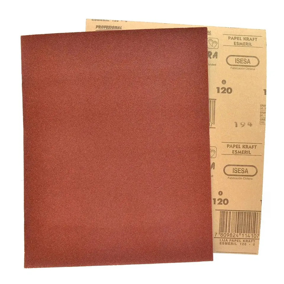 Lija Papel Kraft - Madera - Grano 120 - Isesa 2