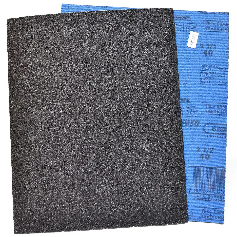 Lija Tradicional Tela - Metal y Madera - Grano 40 - Isesa 2