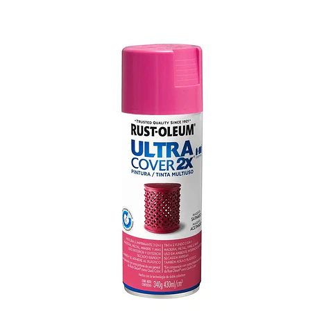 Pintura en Spray Ultra Cover 2X Multiuso Magenta Satinado 340 g Rust-Oleum