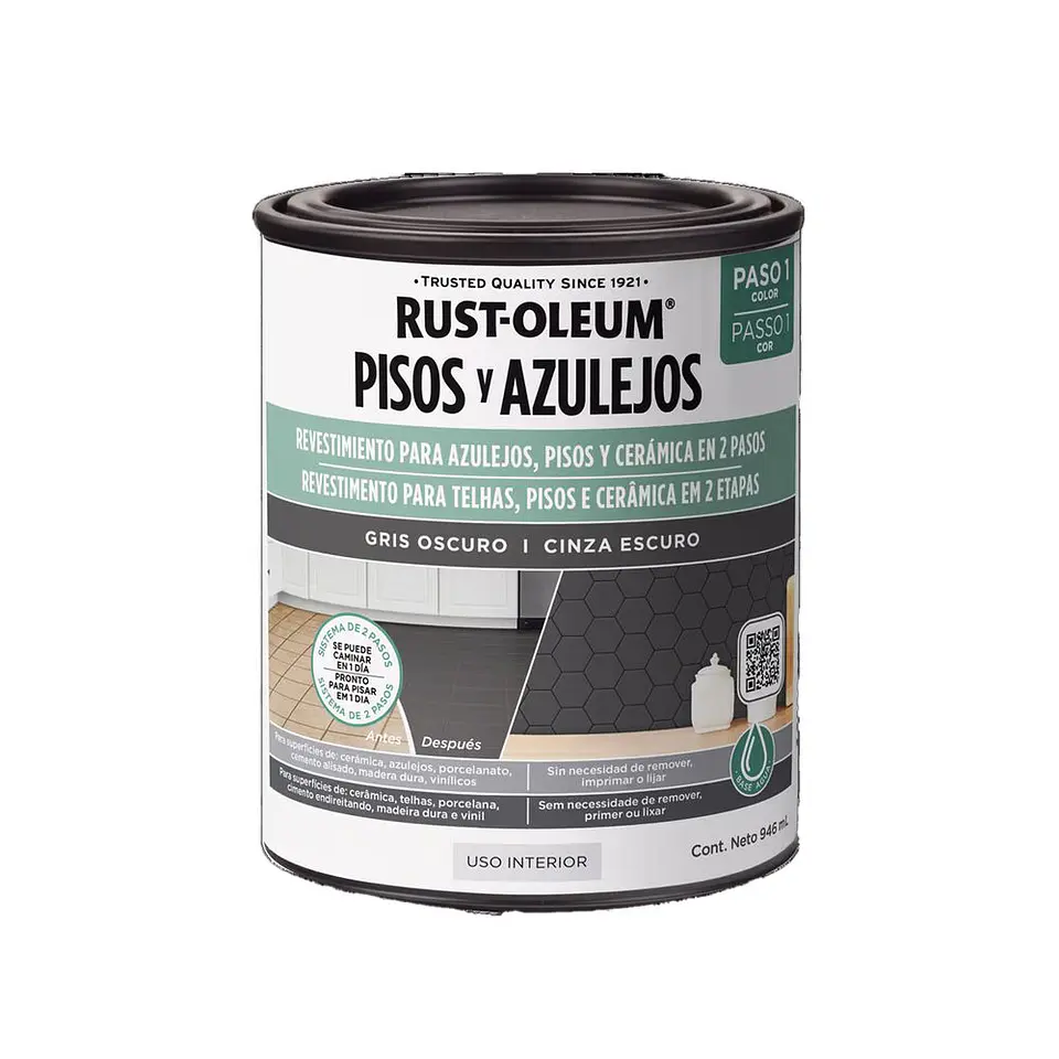 Protector para Pisos y Azulejos Gris Oscuro 946 ml Rust-Oleum 1