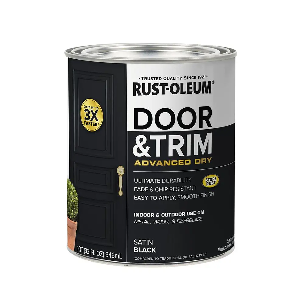 Pinturas para Puertas Interior y Exterior Negro Satinado 946 ml Rust-Oleum 1