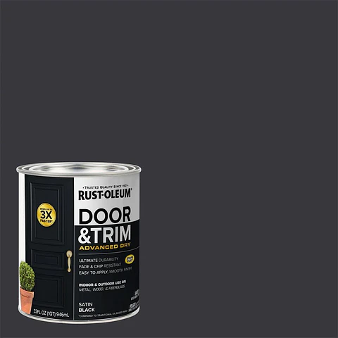 Pinturas para Puertas Interior y Exterior Negro Satinado 946 ml Rust-Oleum