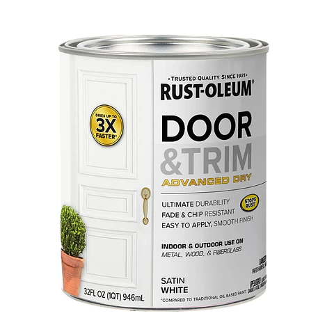 Pinturas para Puertas Interior y Exterior Blanco Satinado 946 ml Rust-Oleum