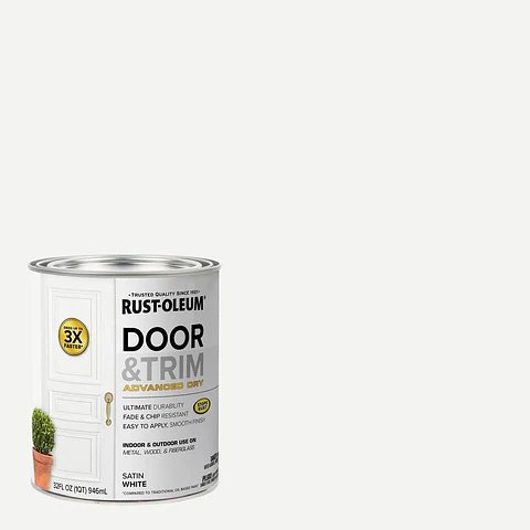Pinturas para Puertas Interior y Exterior Blanco Satinado 946 ml Rust-Oleum