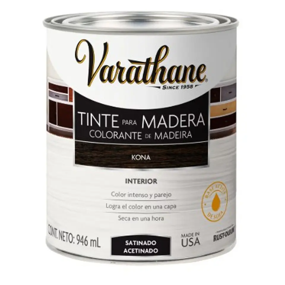 Tinte para Madera Kona 946 ml Varathane Rust-Oleum 1