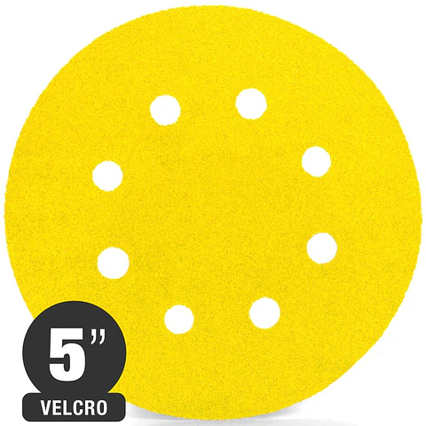 Disco Lija 5" Grano 120 (Velcro) - 8 Perf. - Madera - Siarexx