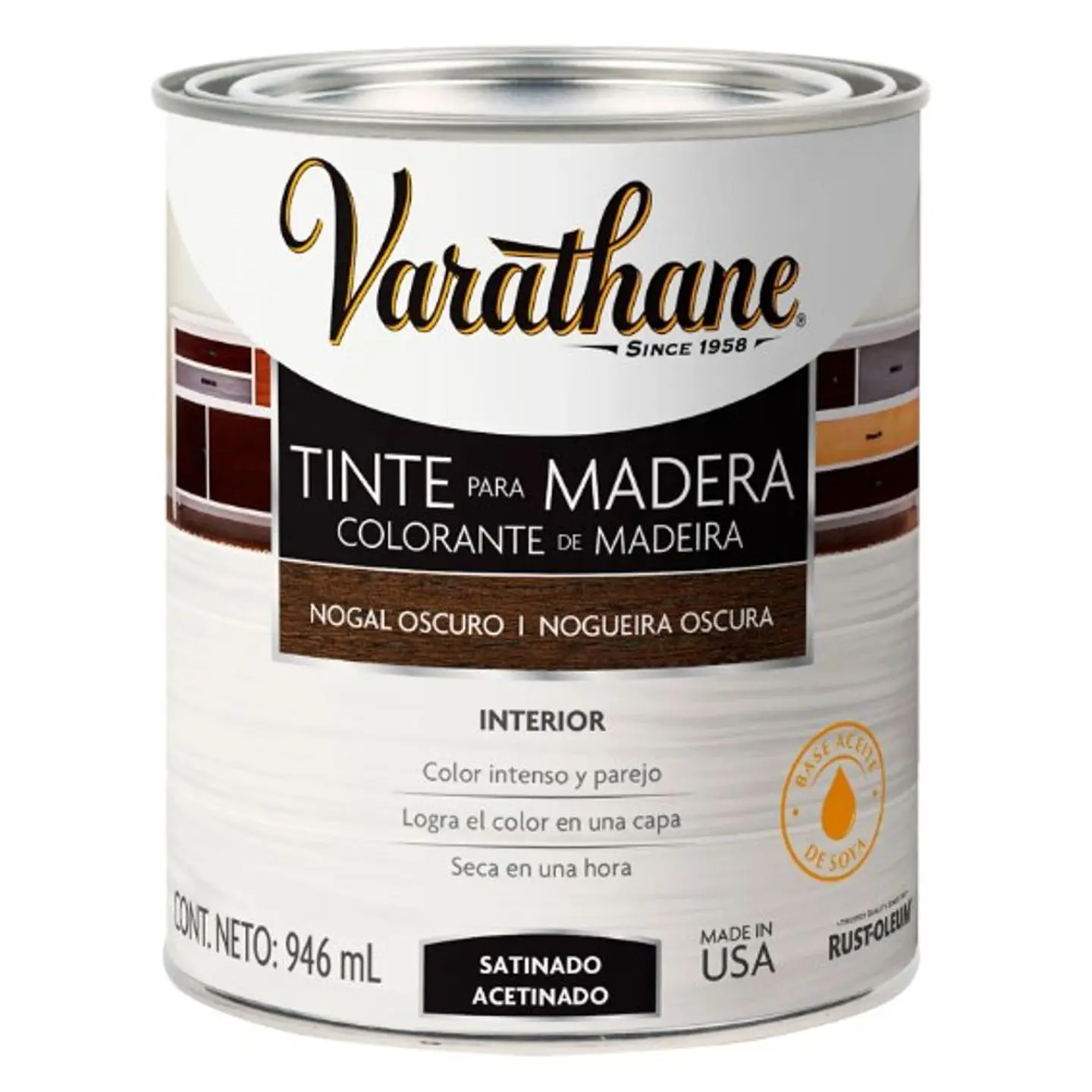 Tinte para Madera Nogal Oscuro 946 ml Varathane Rust-Oleum 1