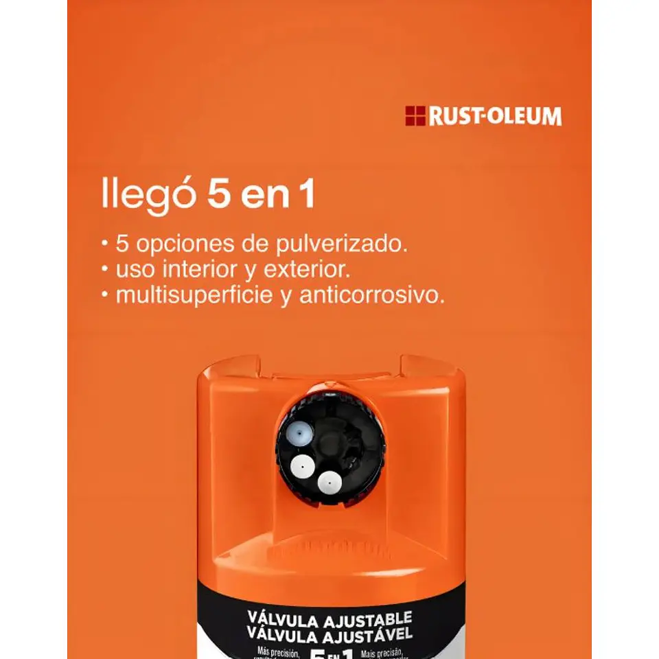Pintura en Spray Ultra 5 en 1 Multisuperficie Anticorrosiva Naranja Brillante 340 g Rust-Oleum 4