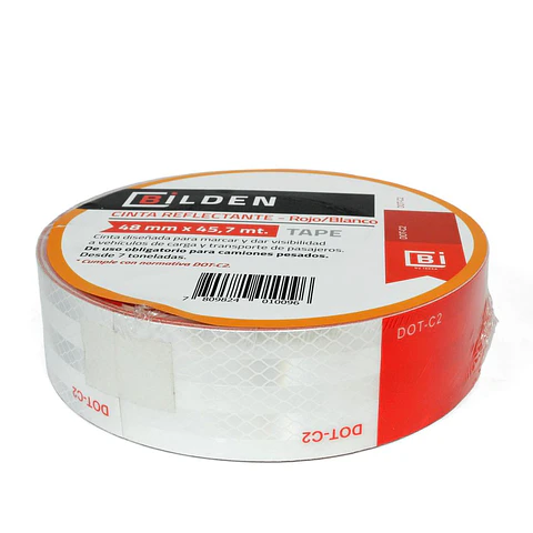 Cinta Reflectante DOT-C2 Rojo-Blanco 48mm (45,7 metros) - Bilden
